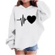 thumbnail image 1 of Sudadera con capucha y estampado de corazón de San Valentín, sudadera de manga larga para niños y niñas, chaqueta para niñas de talla mediana y grande., 1 of 7