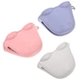 thumbnail image 1 of OULII 3Pcs High Heat Oven Mitts Hippo Shape Non-slip for Family Baking, 1 of 8