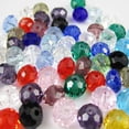 thumbnail image 3 of 150pcs DIY Faceted Rondelle Glass Crystal Beads for Jewellery Necklace Bracelet Making 3x4mm (Medium Purple), 3 of 4