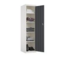 thumbnail image 3 of KDS 1-Dr Cab- 4 Shelf - White Frame, Basalt Grey Doors, 3 of 9