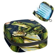 Frog Velvet Mini Pouch for Period Purse and Bag, Zipper Pouch Men, Money Pouch Travel | Oxford Fabric | 4.7x6.6x6.6 in