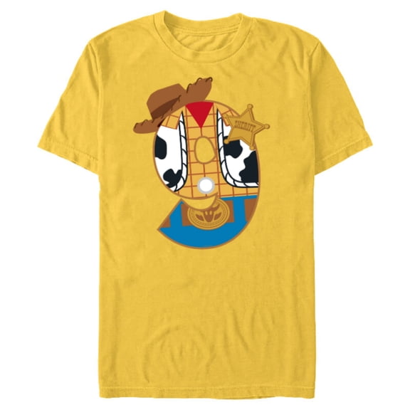Disney and Pixar’s Toy Story Ninth Birthday 9 Years Old - Short Sleeve Blended T-Shirt for Adults - Customized-Yellow