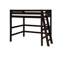 thumbnail image 3 of Camaflexi Twin Size High Loft Bed - Mission Headboard - Lateral Ladder-Finish:Cappuccino, 3 of 3
