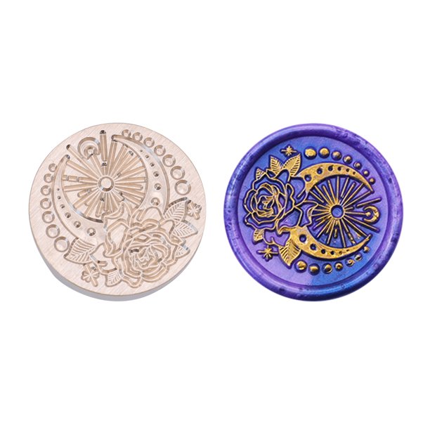 JShteea Round Art Seal Head Multiusos DIY Rose para Invitaciones Boda (mgy29)