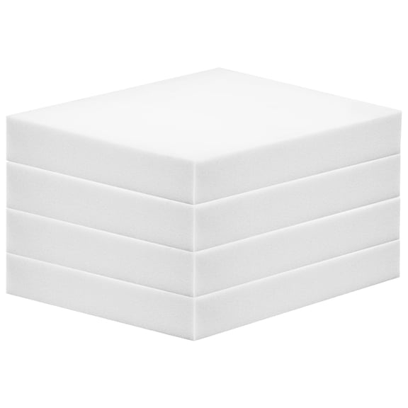 Millsilo 24 x 24 x 3" (4-Pack) High-Density Foam Cushion Replacement Pads, Firm Seat Foam Inserts for Sofa, Bench & Home Seating