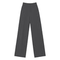 thumbnail image 4 of Work Pants Women, Audhol Women's High Waist Pleated Work Business Casual Trousers Long Straight Suit Pants Trousers Pants for Women Dark Gray XL, 4 of 5
