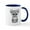 White/Navy Inside, variant on CafePress - Cute Baby Snow Leopard Cub Ceramic Mug - 11 oz Ceramic Mug - Novelty Coffee Tea Cup