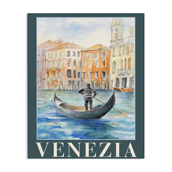 Stupell Industries Traditional Venezia Gondola View Canvas Art, 16 x 20, by Lanie Loreth