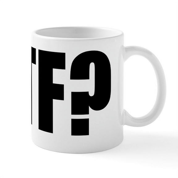 CafePress - WTF? Mug - 11 oz Ceramic Mug - Novelty Coffee Tea Cup