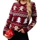 thumbnail image 2 of Suéteres Navideños Feos para Mujer, Lindos, Peludos y Divertidos, Suéter de Punto para Fiestas de Invierno y Fiestas Navideñas Vino Tinto XXL, 2 of 10