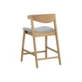 thumbnail image 5 of Brant House Haisley 24.25" Fabric & Wood Counter Stool in Natural/Light Gray, 5 of 8