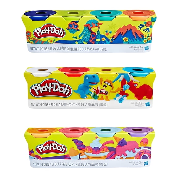 Play Doh Compound Bundle – Classic Colors 4 Pack   Wild Colors 4 Pack   Sweet Colors 4 Pack