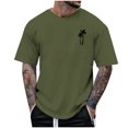 thumbnail image 1 of Playeras De Compresión De Verano Para Hombre, Camiseta De Manga Corta Con Cuello Redondo Y Estampado Parcial, Camiseta De Tendencia Con Estampado De Plumas, 1 of 4