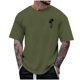 thumbnail image 1 of Playeras De Compresión De Verano Para Hombre, Camiseta De Manga Corta Con Cuello Redondo Y Estampado Parcial, Camiseta De Tendencia Con Estampado De Plumas, 1 of 4