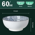 thumbnail image 2 of 60 Oz Large Soup Bowl Set Of 3, Japanese Ramen Pho Bowls, Blue And White Porcelain Big Bowl, 2 of 9