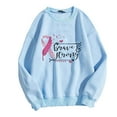thumbnail image 2 of Mode Femmes Col Rond Casual Sein Cure Impression Harajuku Style Sweat-Shirts à Manches Longues Tops, 2 of 5
