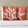 thumbnail image 3 of Summer Coral Tree and Starfish Throw Pillow Cover 18x18 Inch Pack of 2 Orange Beach Starfish Cushion Pillow Case Square Cotton Nautical Coastal Pillowcase for Party Bed Sofa Home Car Bedroom Outdoor, 3 of 6