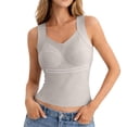 thumbnail image 5 of Workout Tops for Women V Neck Bodysuit with In Bra Cups for Support, 5 of 5