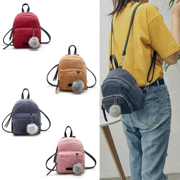 Small Backpack Bags For Teenage Girls Backpack Women Bagpack Corduroy Shoulder Bag Walmart Canada