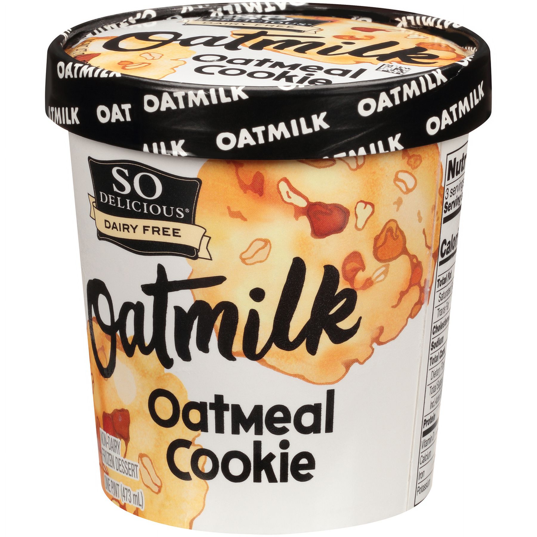 So Delicious® Dairy Free Oatmilk Oatmeal Cookie Non-Dairy Frozen Dessert 1 pt. Tub - image 4 of 5