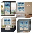 thumbnail image 6 of Abstract Blue Window Privacy Film Gradient Beach Ocean Wave Oil Painting Decorative Glass Window Film UV Blocking Static Cling Non-Adhesive Sticker Covering for Home Door 19.6 x 39.3 inches, 6 of 8