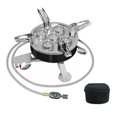 11800W High Power Camping Stove 5-Core Butane Gas Burner Foldable Stove with Carrying Bag for Camping Picnic Hiking Backpacking