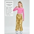 thumbnail image 5 of LOLANTA Girls Metallic Jogger Pants Shiny Jazz Street Hip Hop Dance Pants Convertible Leg Opening, 5 of 6