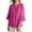 Hot Pink, variant on MOJOGO Quarter Button Shirts for Women V-Neck Linen Tops Bell Sleeve Blouses Casual Tops for Hot Weather Yellow L