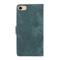 thumbnail image 5 of Nalacover Slim Wallet Case for iPhone 7/8/SE 2020/SE 2022, for Women Men, Embossed Pattern PU Leather Shockproof Magnetic Clasp Credit Card Slots Flip Kickstand Phone Case+Wrist Strap,Green, 5 of 7