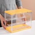 thumbnail image 2 of Stackable Transparent 3-Layer Action Figure Display Case Dustproof Acrylic for Yellow, 2 of 8