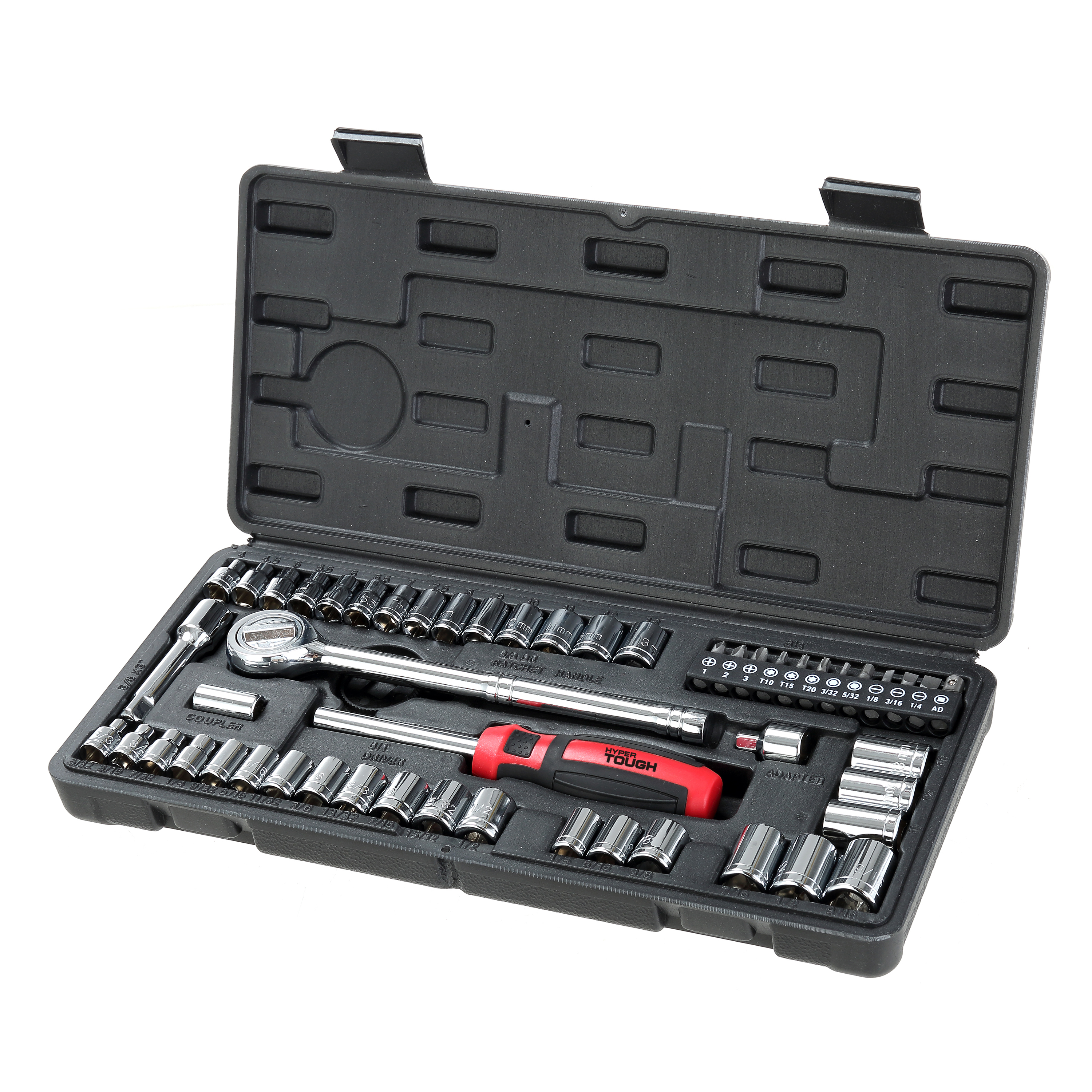 Hyper Tough 54 Piece 1/4 and 3/8 inch Drive Socket Set - image 4 of 11