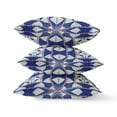 thumbnail image 3 of 18"x18" Indigo Pink Zippered Suede Geometric Throw Pillow, 3 of 5