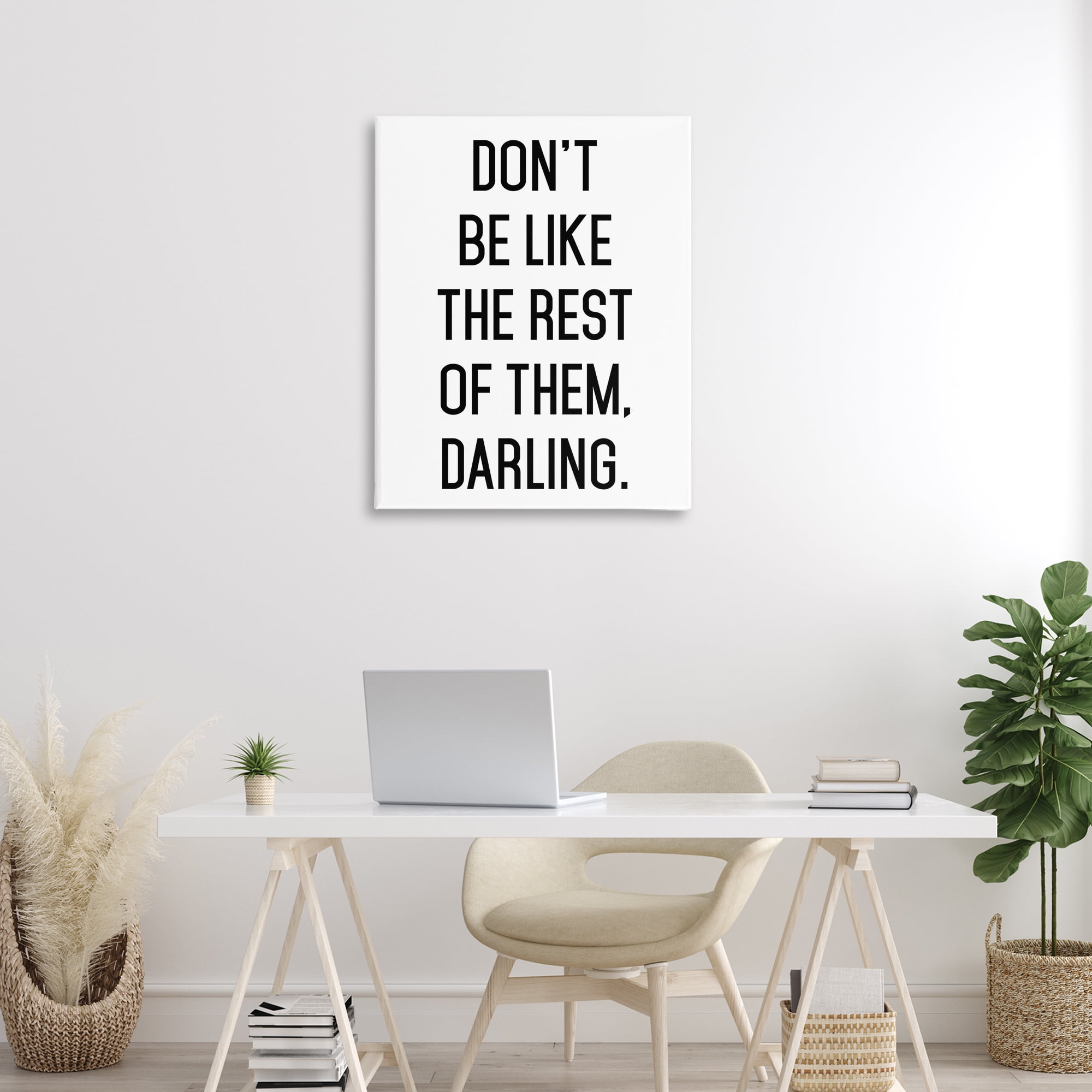 Don't Be Like The Rest Of Them Canvas Wall Art, design by Lettered and Lined