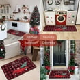 thumbnail image 4 of Christmas Red Truck Kitchen Rugs Set 2 Pieces Non Skid Kitchen Floor Rug and Mat Buffalo Plaid Check Merry Christmas Kitchen Rugs and Mats Carpets for Xmas Floor Decor 17"x47"+17"x30", 4 of 6