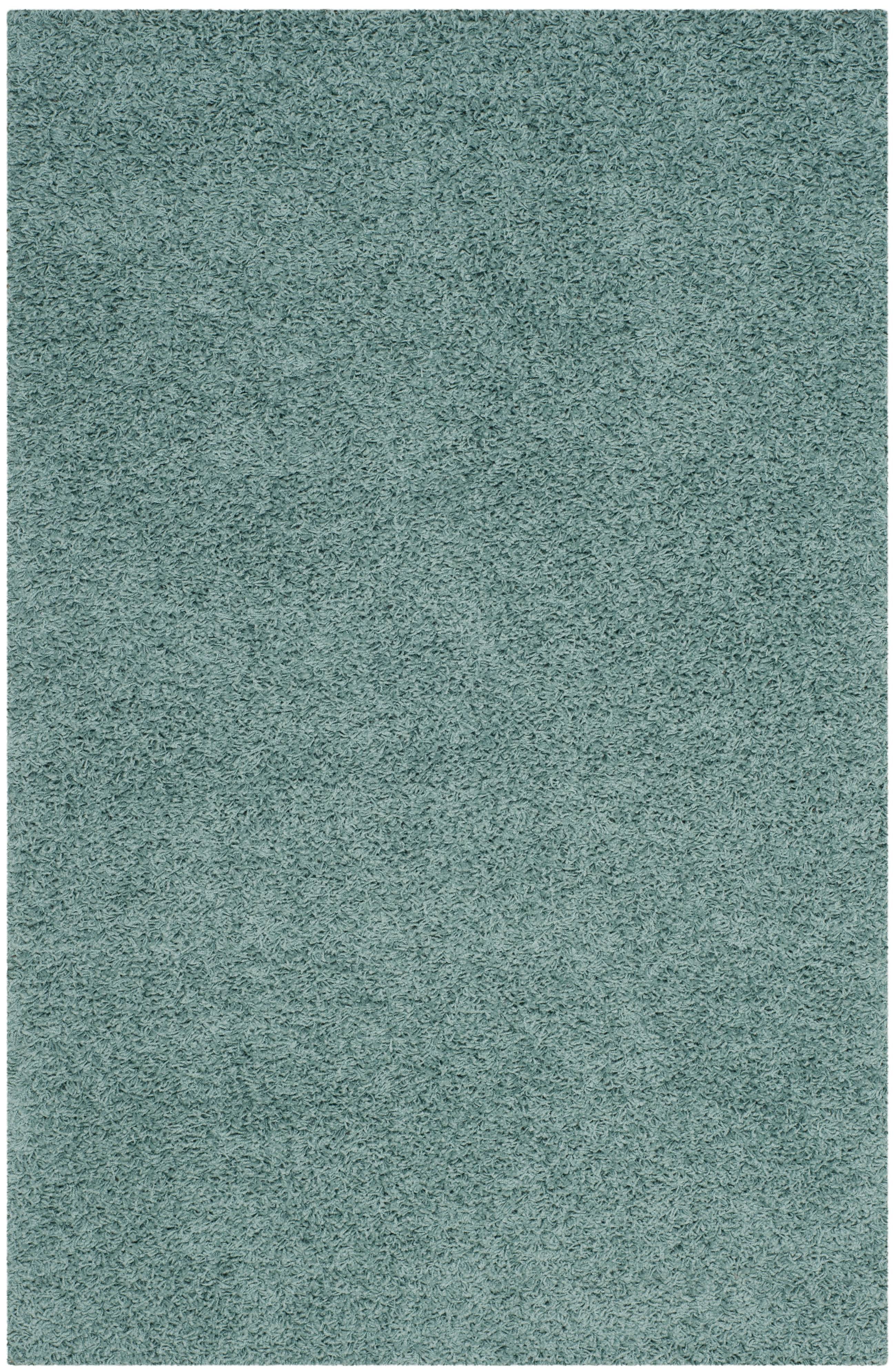 SAFAVIEH Lavena Solid Plush Shag Area Rug, Seafoam, 9' x 12'