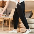 thumbnail image 6 of Sweatpants for Men, Men's Casual Pants Fashion Summer Solid Casual Elastic Waist With Pocket Pants, 6 of 7