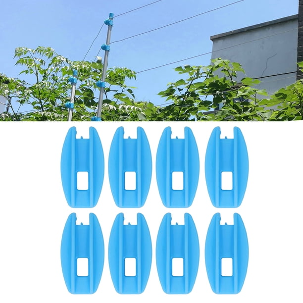 100PCS Aislador De Cerca Eléctrica, Aislador De Poste De Tubo Cuadrado ABS Para Alambre De Acero, Fuerte Aislamiento, Protección, Clima