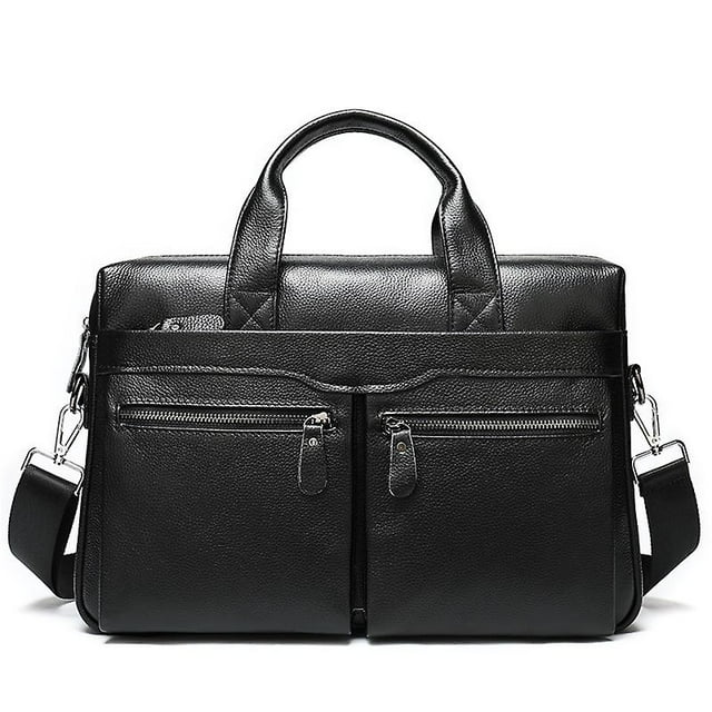 Men Business Bags For Laptop Briefcases Genuine Leather Bag For Documents Office Bags For Men Computer Briefcases 9006