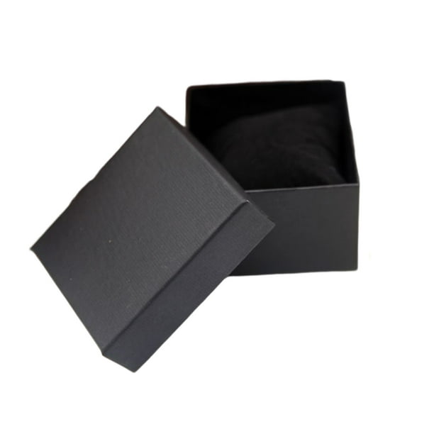 Cajas para pulseras Estuche rígido duradero de moda Caja de regalo Estuches para relojes Empaquetado de joyas Cumpleaños de Navidad Almacenamiento y organización del hogar Negro 9*8*5.5 cm Bewildely HA078024-04