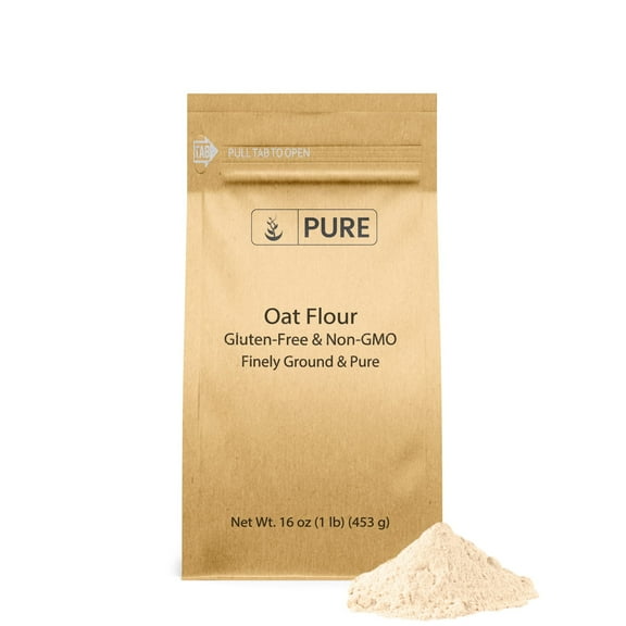 Pure Original Ingredients Gluten Free Oat Flour 1 lb Finely Ground, Non GMO, Breads & Cakes