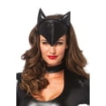 thumbnail image 3 of Leg Avenue Women's Feline Femme Fatale Mask Costume Accessory Black One Size, 3 of 3