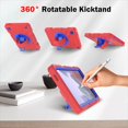 thumbnail image 6 of Allytechgroup Rugged Kids Case for Samsung Galaxy Tab A7 Lite(SM-T225/T220) 2021 8.7-inch, Shockproof Hybrid Heavy Duty Protective Cover with Kickstand & Shoulder Strap for Children, Redblue, 6 of 11