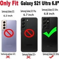 thumbnail image 2 of Compatible for Galaxy S21 Ultra Case 6.8",Curly Wave Design Transparent Shiny Case Cute Clear Transparent Shockproof Bumper Protection Soft Phone Cover Case for Women Girls Men,Clear/Black, 2 of 17