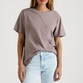 thumbnail image 1 of Camisas para mujer,Camiseta informal de manga corta para mujer, cuello redondo, tejido ligero con efecto tie-dye, corte regular para uso diario, sopatenor, 1 of 7