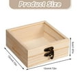thumbnail image 3 of Safeglitz Lockable Wooden Storage Box – Decorative Craft Organizer with Removable Tray & DividersWooden gift box order note paper box packaging, 3 of 8