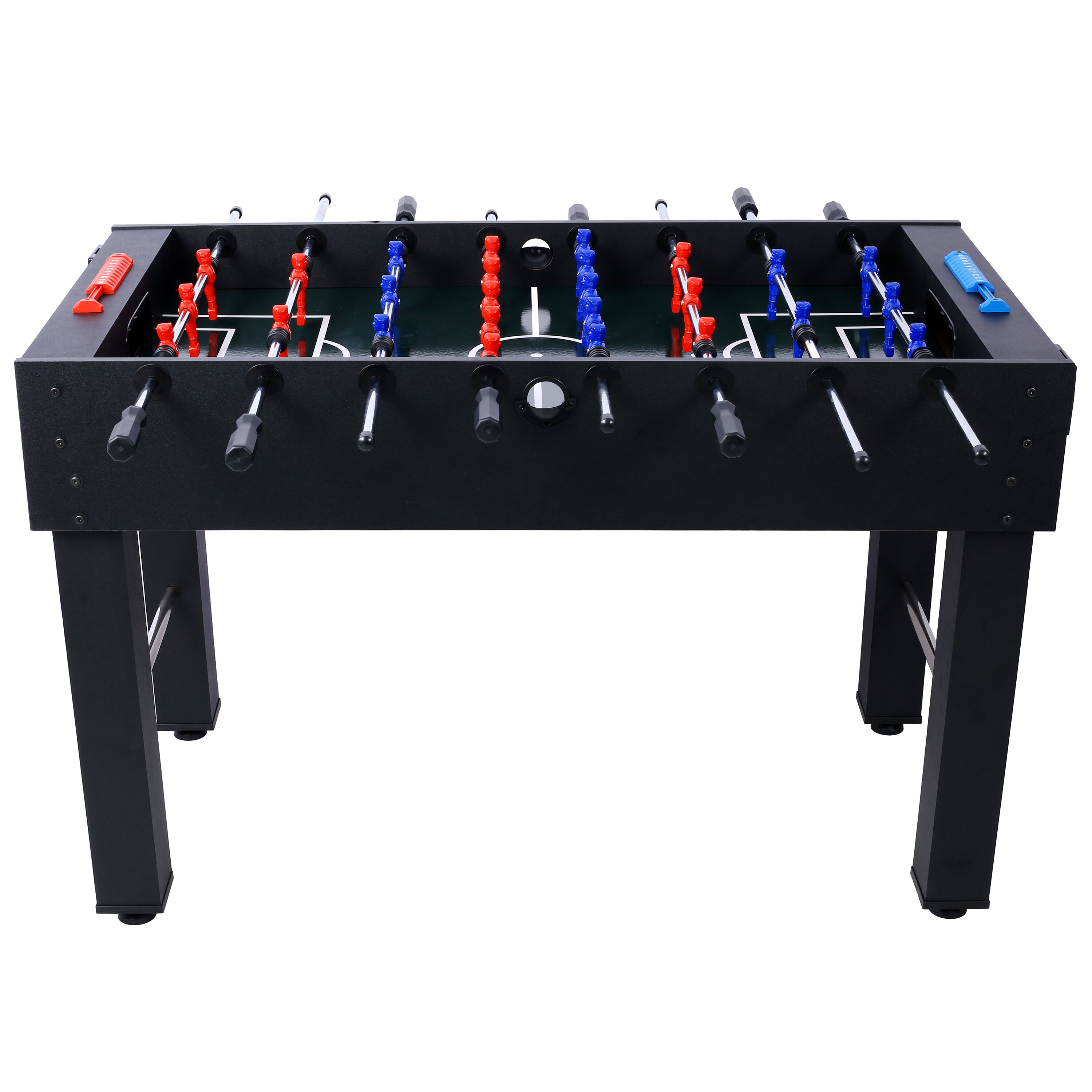 , 54-Inch Hurricane Foosball Table for Family Game Rooms with Light Cherry Finish, Analog Scoring and Free Accessories black, Black ,Mdf+Steel ,