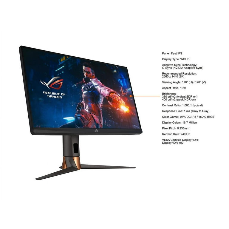 Best Buy: ASUS ROG Swift 24.5” Fast IPS FHD 360Hz 1ms G-SYNC Gaming Monitor  with HDR (HDMI,DisplayPort,USB) PG259QN