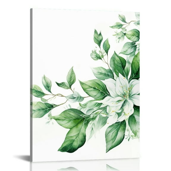 COMIO  Botanical  Bedroom Decor Wall Art Prints, Sage Green Canvas Plant Wall Hanging Poster, Minimalist Eucalyptus Leaves Pictures Room Decor, Plant Art Painting with Framed