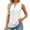 White, variant on gakvbuo Plus Size Summer Tops For Women Tops Dressy Casual Tunic Tops To Wear With Leggings Women's Solid Color Hole V-neck Slim Vest Female Tops