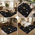 thumbnail image 5 of Area Rugs 5'x7', Mystic Night Sky Carpet Runner Indoor Outdoor Rugs Home Decor Aesthetic, Golden Sun Moon Stars Butterfly Non Slip Mats Washable Accent Rug for Living Room Bedroom, 5 of 8